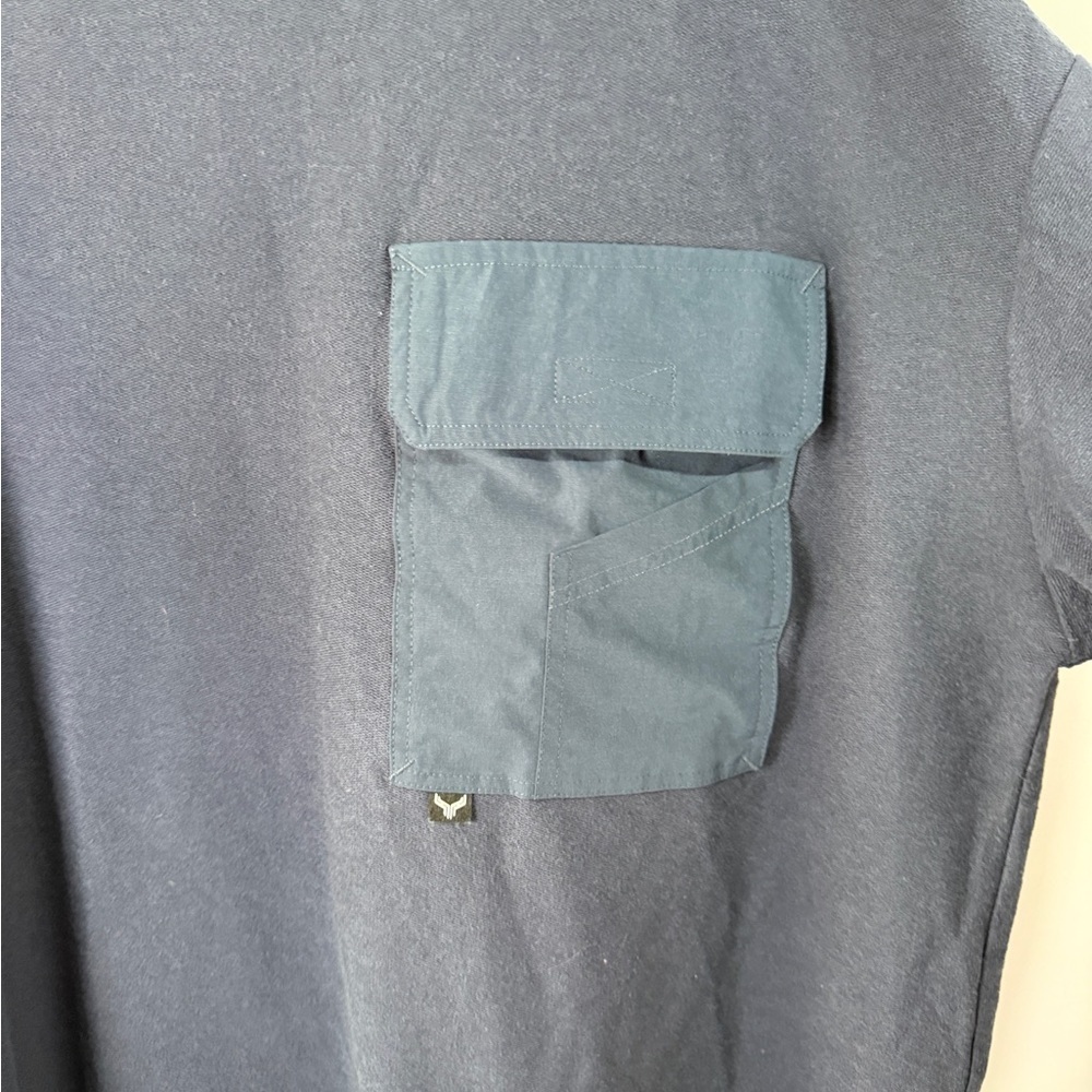 Cross Eyed Moose Navy Utility Pocket Tee Heavy Cotton Gorpcore Shirt XXL - Picture 3 of 5